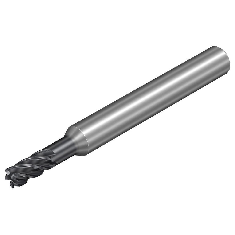 Corner Radius End Mill: 3 mm Dia, 6 mm LOC, 0.0197