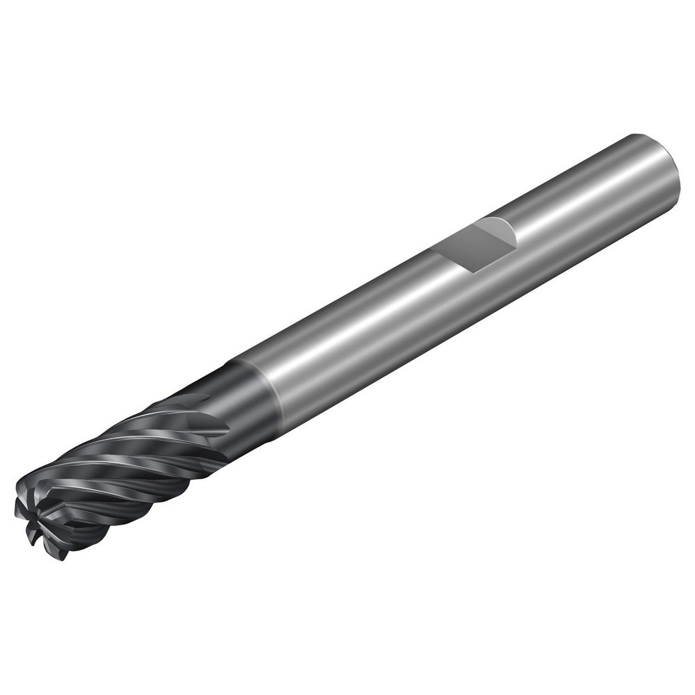 Corner Radius End Mill: 6 mm Dia, 12 mm LOC, 0.0394