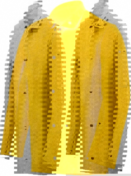 Welding Jacket: Size 2X-Large, Cowhide, Snaps Closure
