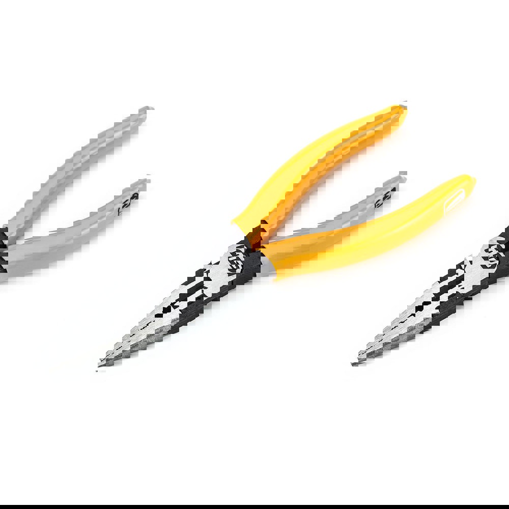 Long Nose Pliers; Pliers Type: Long Nose Pliers; Jaw Texture: Crosshatch; Jaw Length (Decimal Inch): 2.0000; Jaw Width (Decimal Inch): 0.12; Jaw Type: Crosshatch; Long Nose; Handle Type: Dipped; Side Cutter: Yes; Overall Length (Decimal Inch): 6.0000; Hea