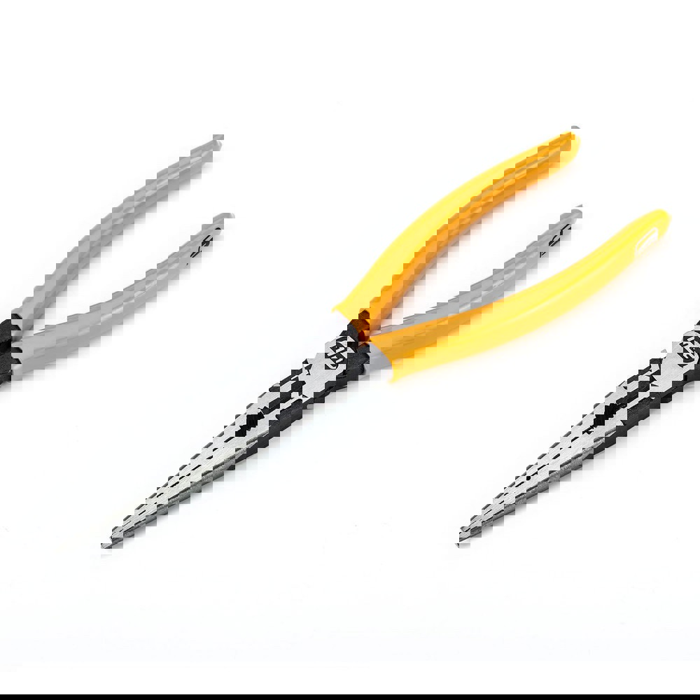 Long Nose Pliers; Pliers Type: Long Nose Pliers; Jaw Texture: Crosshatch; Jaw Length (Decimal Inch): 3.0000; Jaw Width (Decimal Inch): 0.16; Jaw Type: Crosshatch; Long Nose; Handle Type: Dipped; Side Cutter: Yes; Overall Length (Decimal Inch): 8.0000; Hea