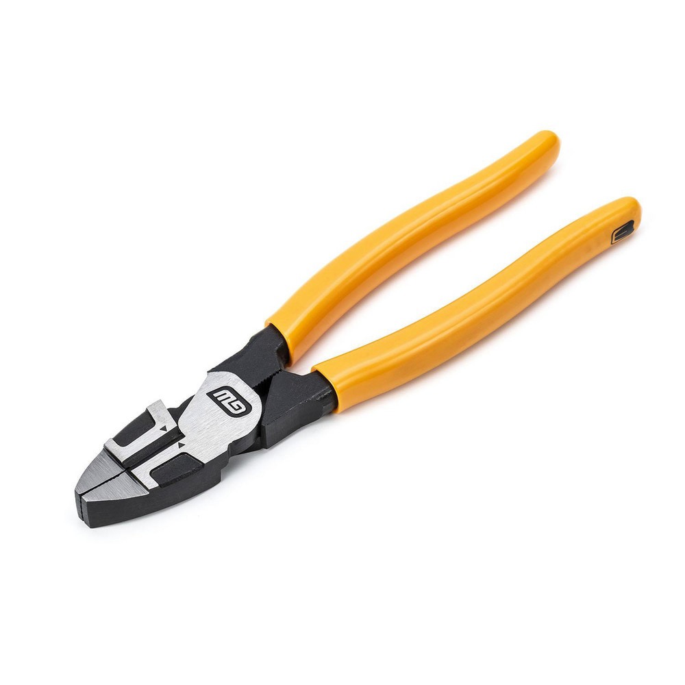 Pliers; Jaw Texture: Crosshatch ; Plier Type: Lineman's ; Jaw Length (Decimal Inch): 1.5000 ; Overall Length (Decimal Inch): 8.0000 ; Handle Type: Dipped ; Color: Yellow