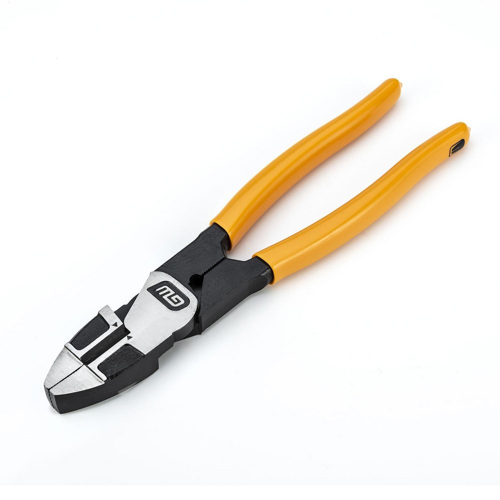 Pliers; Jaw Texture: Crosshatch ; Plier Type: Lineman's ; Jaw Length (Decimal Inch): 1.6000 ; Overall Length (Decimal Inch): 9.5000 ; Handle Type: Dipped ; Color: Yellow; Black