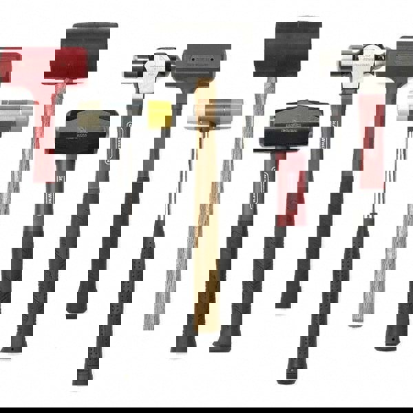 Hammer & Mallet Sets; Type: Hammer & Mallet; Set Type: Hammer & Mallet; Number of Pieces: 5; Tether Style: Not Tether Capable; Features: Non-Sparking, Non-Marring; Ergonomically Molded Comfort Grip Handle; Includes: 16 oz. Ball Pein Hammer; 16 oz. Dead Bl