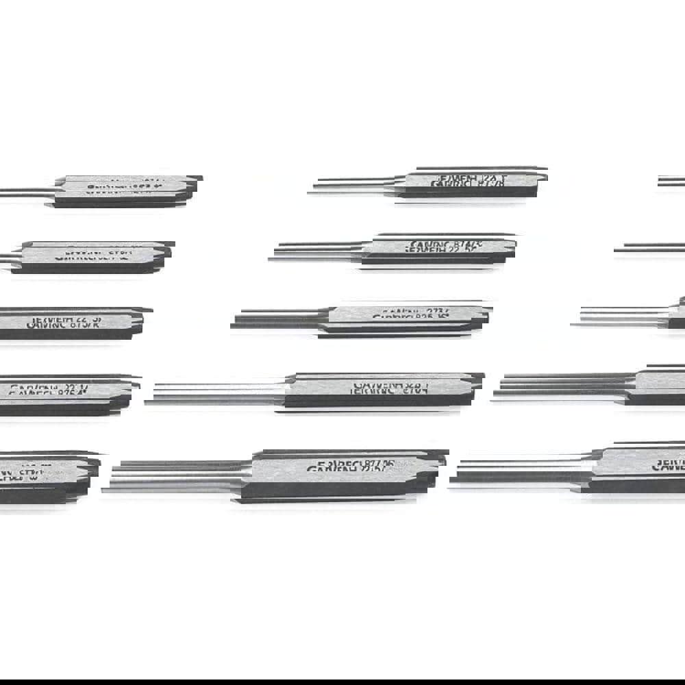 Pin Punch Set: 5 Pc, 0.125 to 0.3125