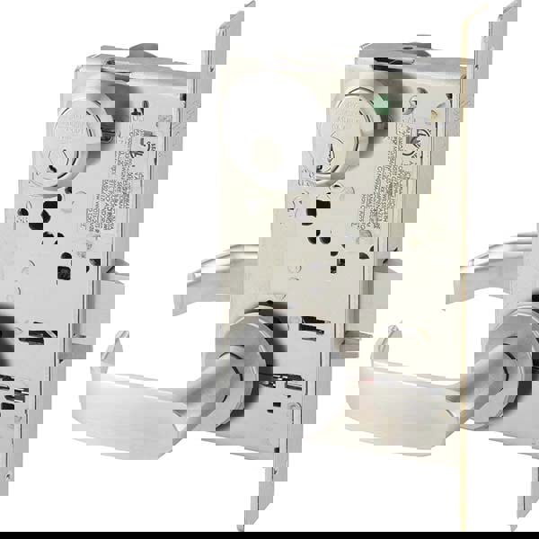 Lever Locksets; Type: Classroom; Door Thickness: 1-3/4; Key Type: Conventional; Back Set: 2-3/4; For Use With: Commercial Doors; Finish/Coating: Satin Chrome; Material: Steel; Material: Steel; Door Thickness: 1-3/4; Lockset Grade: Grade 1; Performance: He