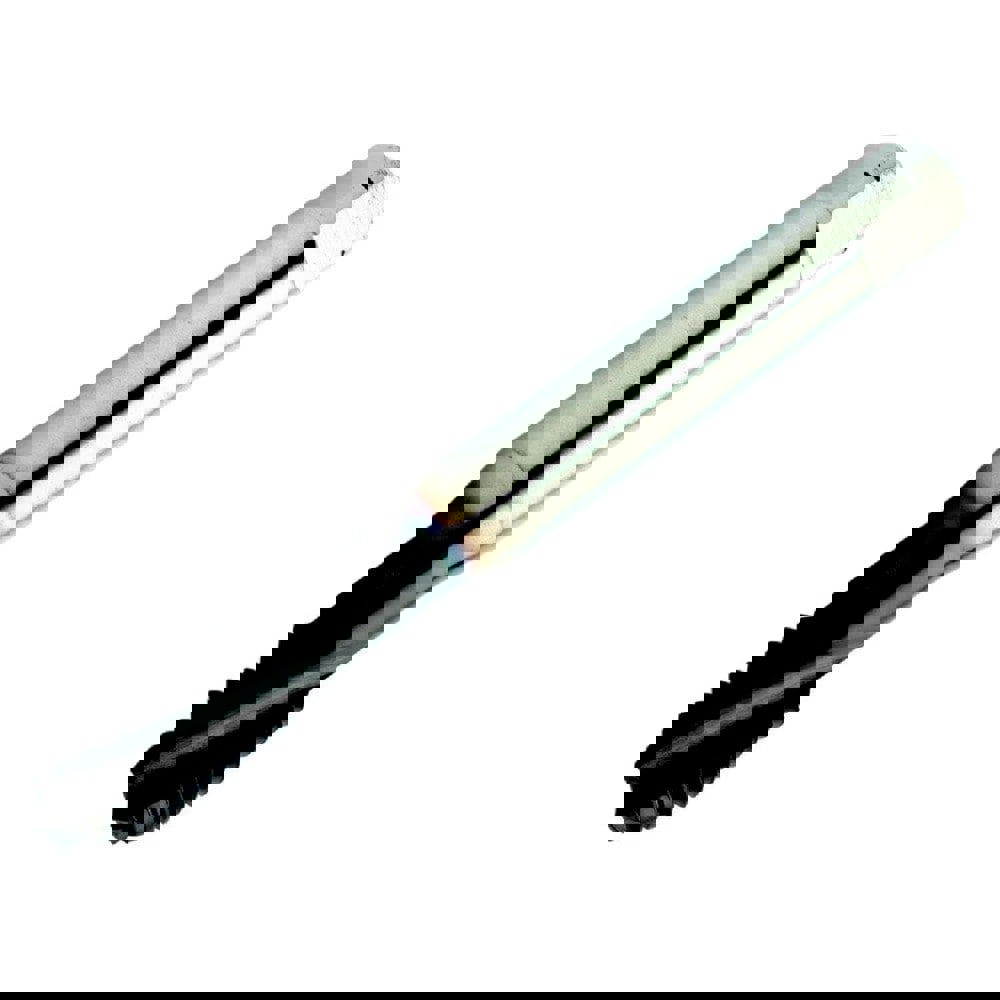 Spiral Flute Tap: 1/4-28 UNF, 3 Flutes, Semi-Bottoming, 2B Class of Fit, Powdered Metal, TiAlN Coated