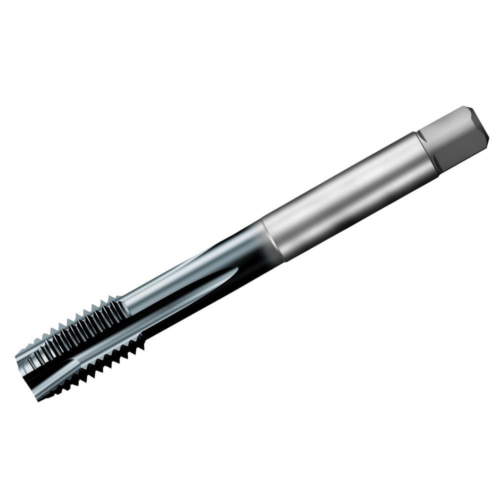 Spiral Point Tap: M14x2 Metric, 4 Flutes, Plug, 6H Class of Fit, Powdered Metal, TiAlN Coated