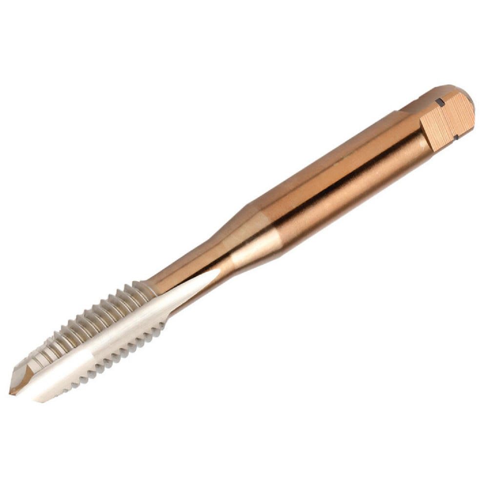 Spiral Point Tap: M2x0.4 Metric, 2 Flutes, Plug, 6H Class of Fit, High Speed Steel, FeN Coated