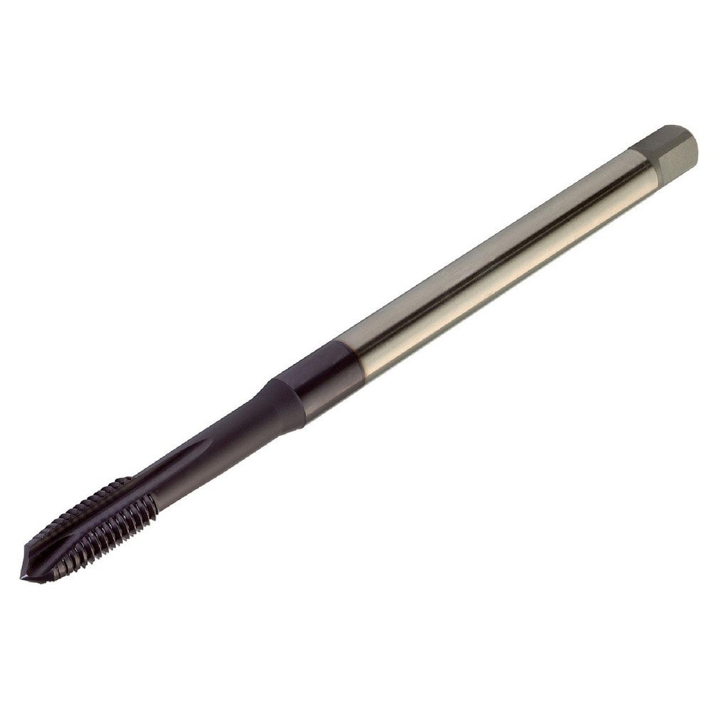 Spiral Point Tap: M4x0.7 Metric, 3 Flutes, Plug, 6H Class of Fit, High Speed Steel, TiAlN Coated