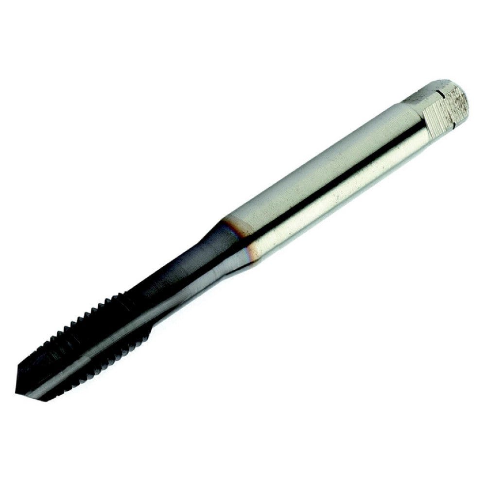 Spiral Point Tap: M6x1 Metric, 3 Flutes, Plug, 6H Class of Fit, Powdered Metal, TiAlN/WC/C Coated