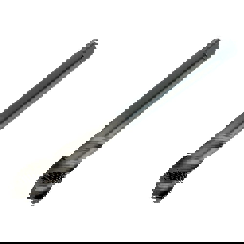 Spiral Flute Tap: M8 MF, 4 Flutes, Semi-Bottoming, 6H Class of Fit, High Speed Steel, FeN Coated