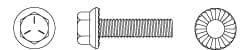 Serrated Flange Bolt: 3/8-16 UNC, 2