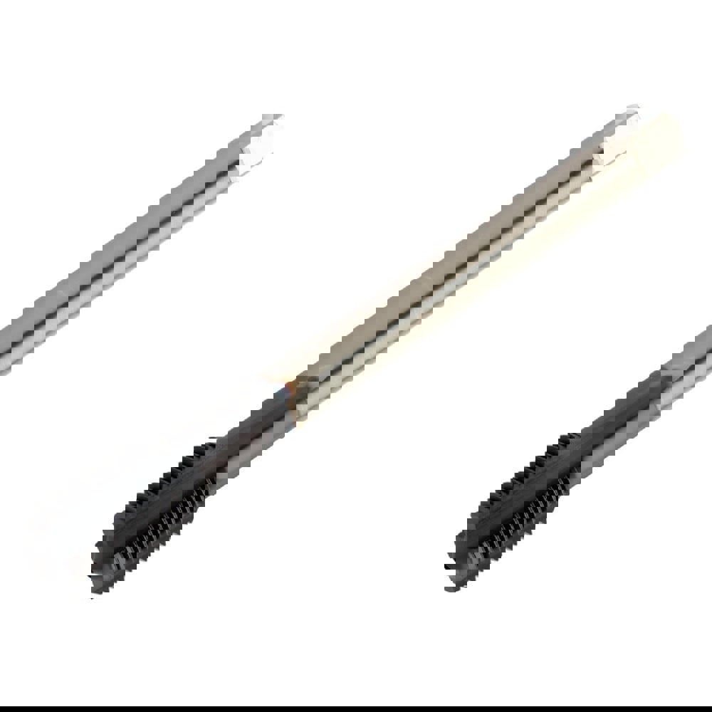 Straight Flute Tap: MF10x1 Metric Fine, 4 Flutes, Semi-Bottoming, 6HX Class of Fit, Carbide, TiAlN Coated