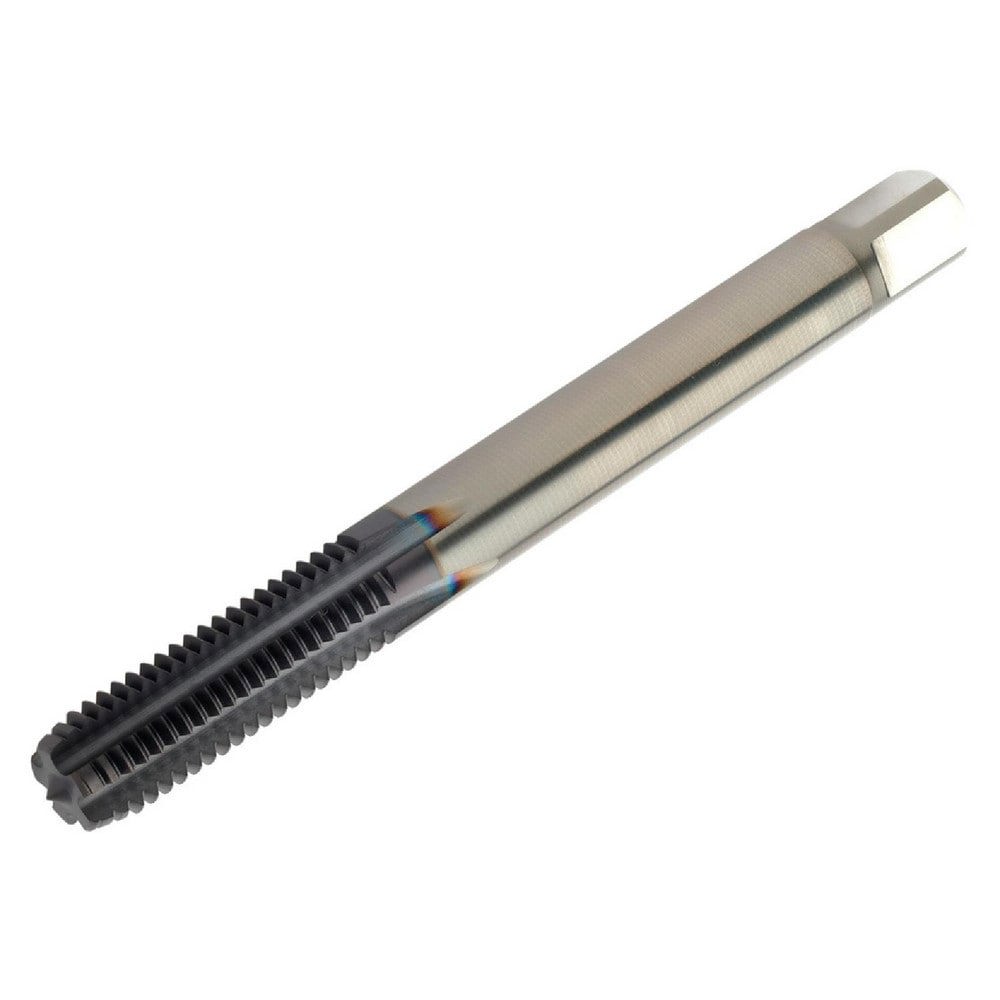 Straight Flute Tap: M3x0.5 M, 3 Flutes, Semi-Bottoming, 6H Class of Fit, Carbide, TiAlN Coated