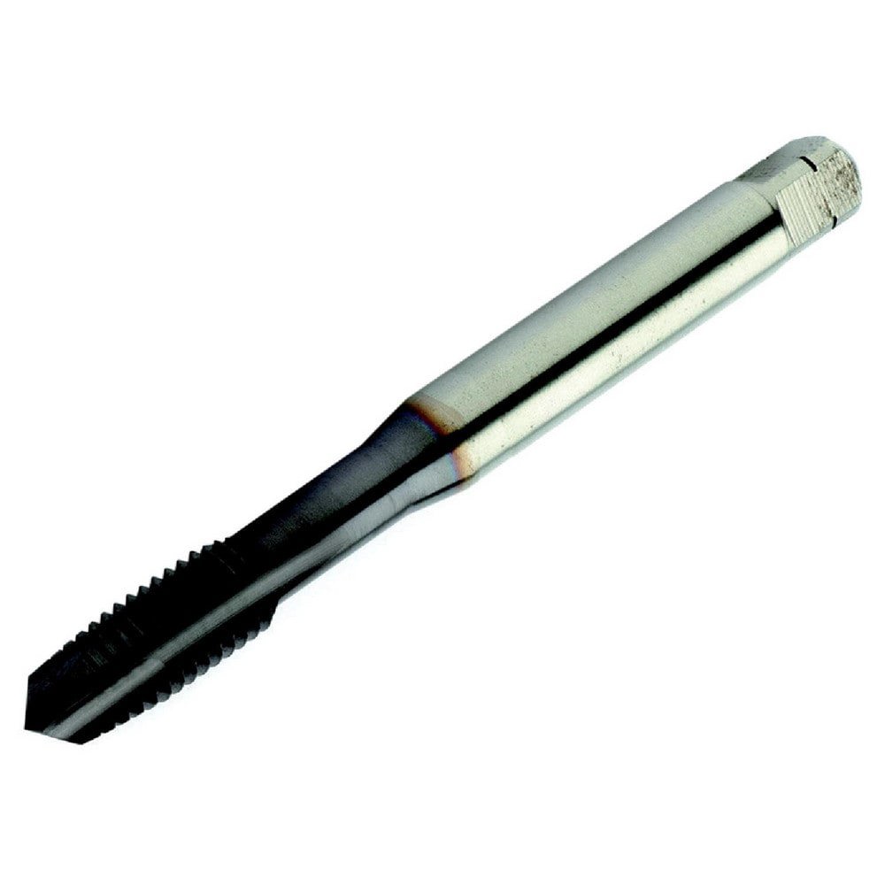 Spiral Point Tap: #6-32 UNC, 7 Flutes, Plug, 2B Class of Fit, Powdered Metal, TiAlN/WC/C Coated