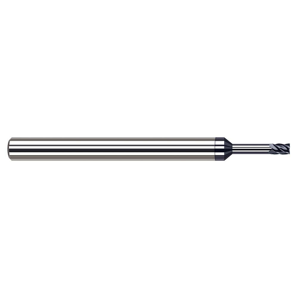 Square End Mill: 3/32'' Dia, 9/64'' LOC, 1/4'' Shank Dia, 2-1/2'' OAL, 5 Flutes, Solid Carbide