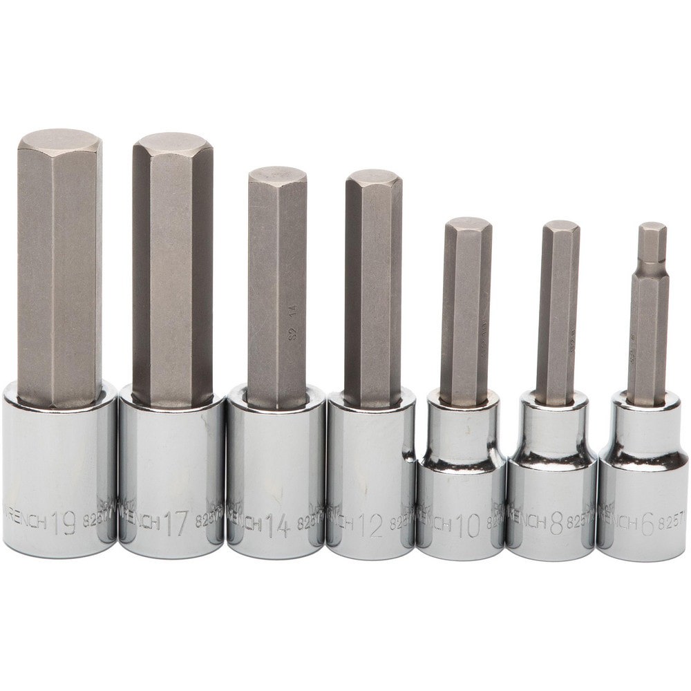 Socket Sets; Set Type: Socket Set ; Drive Size: 1/2 ; Minimum Size (mm): 6.00 ; Maximum Size (mm): 19.00 ; Tool Type: Socket Set ; Material: Steel