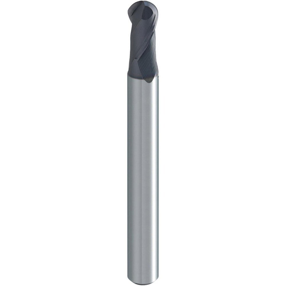 Ball End Mills; Mill Diameter (Decimal Inch): 0.3937 ; Mill Diameter (mm): 10.00 ; Number Of Flutes: 2 ; End Mill Material: Solid Carbide ; Length of Cut (Decimal Inch): 0.7087 ; Length of Cut (mm): 18.00