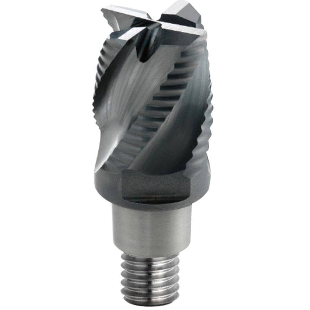 Roughing End Mill Heads; Mill Diameter (Decimal Inch): 0.3750 ; Pitch: Variable ; Connection Type: Tapered; Threaded ; End Type: Square ; Material: Solid Carbide ; Centercutting: No
