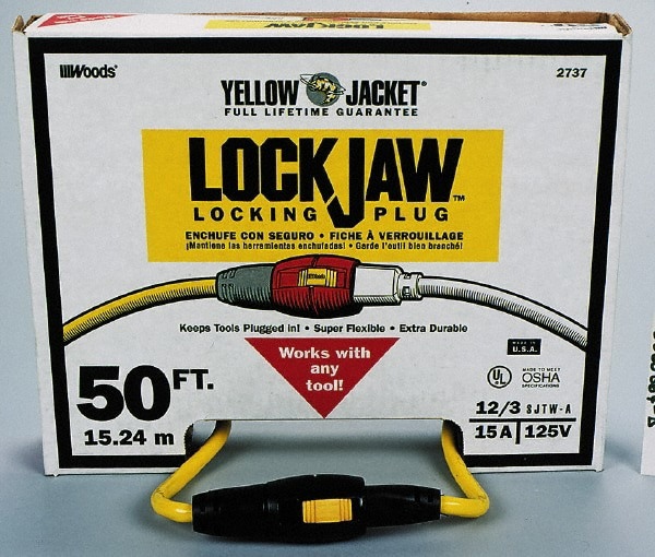 Power Cords; Cord Type: Extension Cord ; Overall Length (Feet): 50 ; Cord Color: Yellow ; Recommended Environment: Indoor; Outdoor; Wet Locations ; Standards: UL Listed ; Type: SJTW-A
