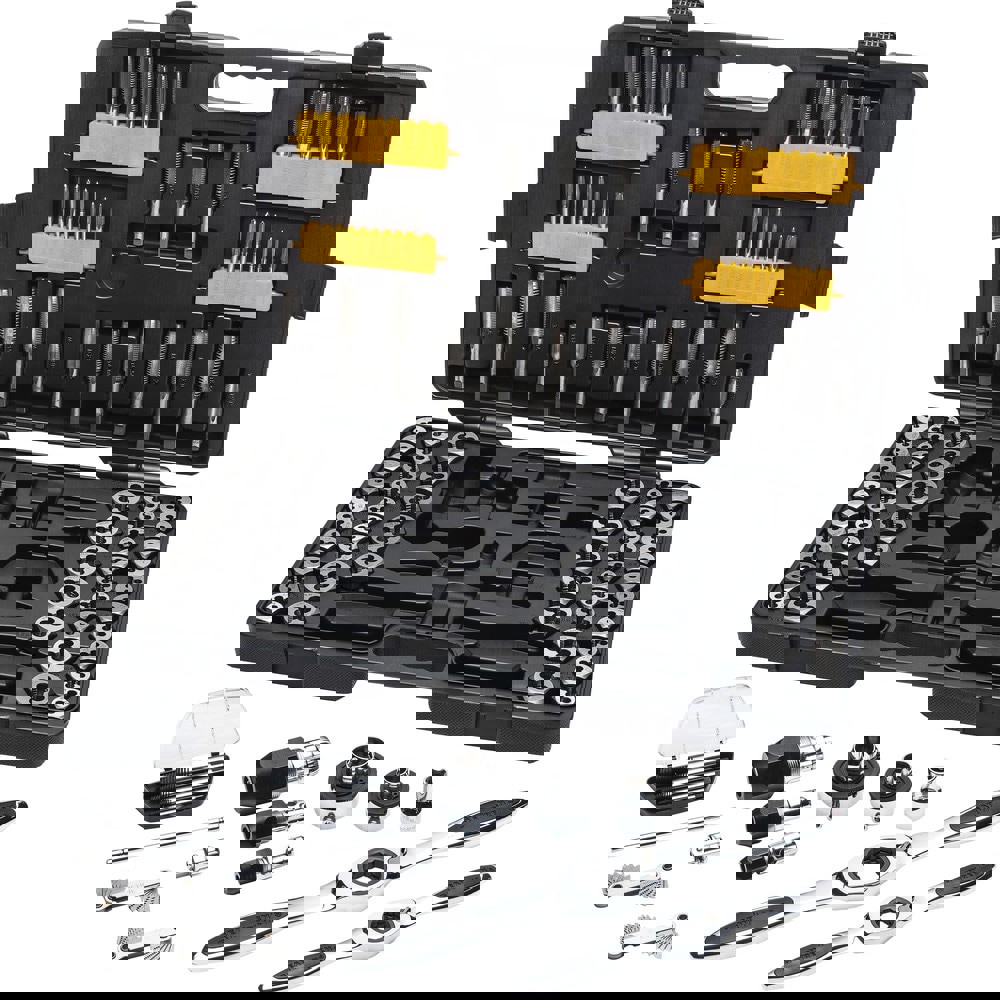 Tap & Die Set: 4-40 - 3/4 Taps, Metric