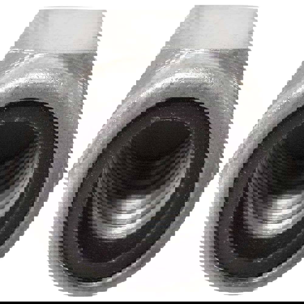 Hex Lock Nut: Distorted Thread Lock, 1-3/8-6, Grade 8 Steel, Clear Cadmium Finish