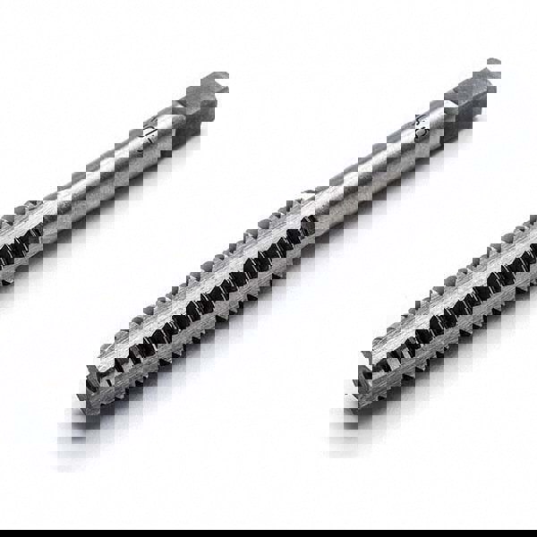 Standard Pipe Tap: M18 x 2.50 NC, 4 Flutes, Carbon Steel, Bright/Uncoated