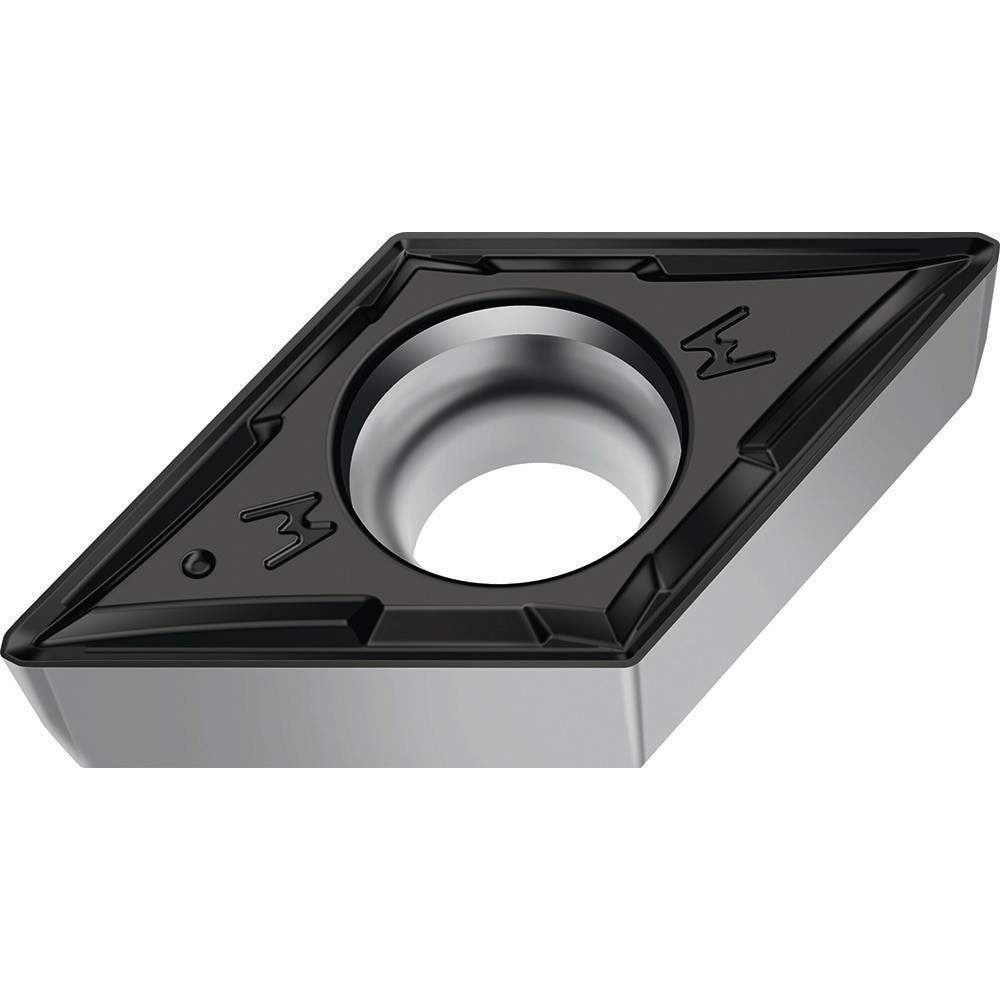 Turning Inserts; ANSI Insert Code: DCMT3(2.5)2 ; ISO Insert Code: DCMT11T308 ; Relief Angle: 7.000 ; Insert Style: DCMT ; Corner Radius (mm): 0.80 ; Included Angle: 55.00