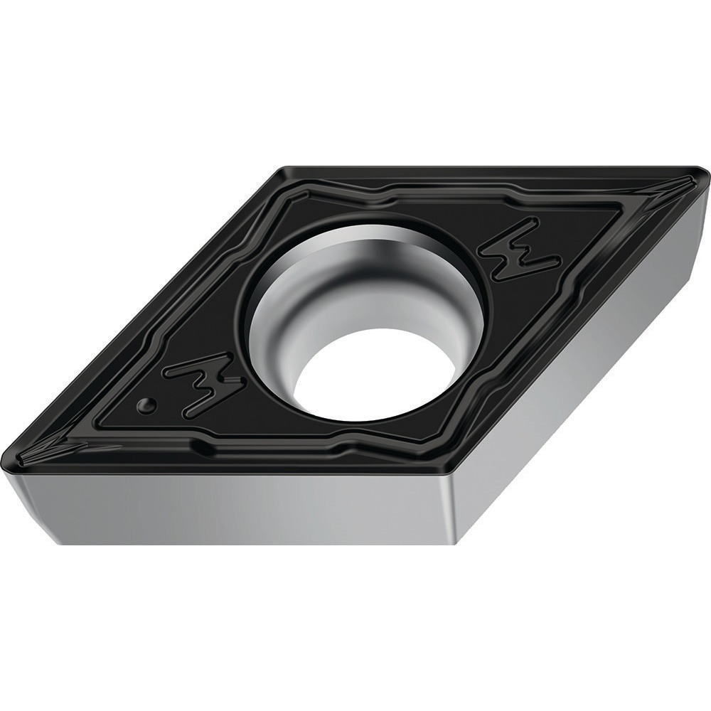 Turning Inserts; ANSI Insert Code: DCMT2(1.5)1 ; ISO Insert Code: DCMT070204 ; Relief Angle: 7.000 ; Insert Style: DCMT ; Corner Radius (mm): 0.40 ; Included Angle: 55.00