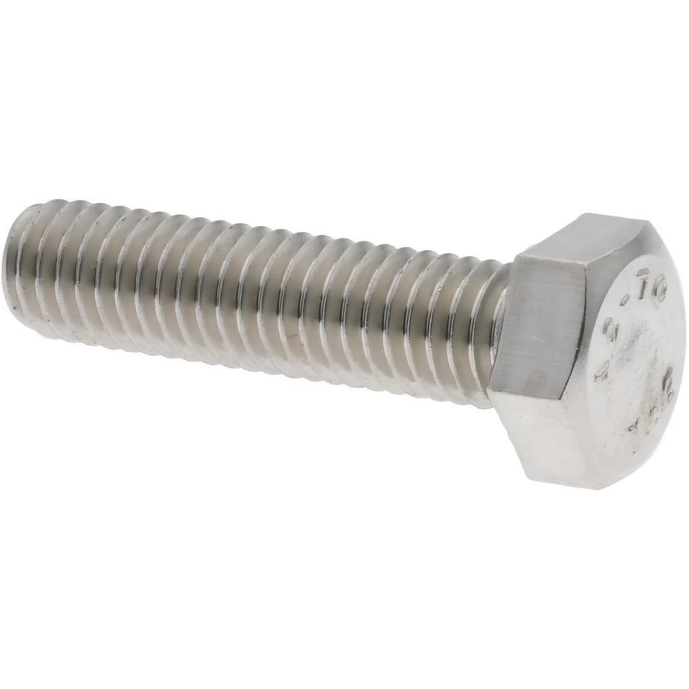 Hex Head Cap Screw: M5x0.8, 20.00 mm Length Under Head, Grade 18-8 & Austenitic Grade A2 Stainless Steel