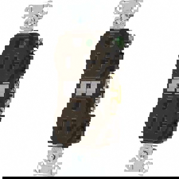 Straight Blade Duplex Receptacle: NEMA 6-20R, 20 Amps, Self-Grounding