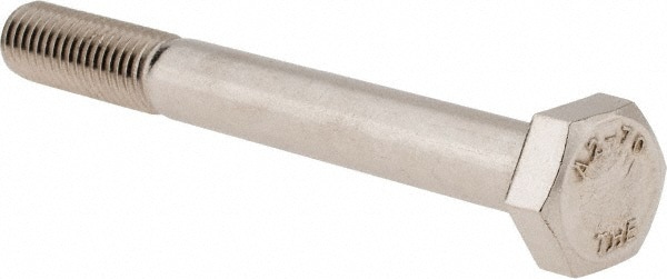 Hex Head Cap Screw: M10 x 1.50 x 90 mm, Grade 18-8 Stainless Steel, Uncoated