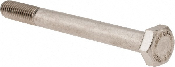Hex Head Cap Screw: M10 x 1.50 x 100 mm, Grade 18-8 Stainless Steel, Uncoated