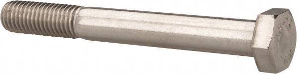Hex Head Cap Screw: M12x1.75, 100.00 mm Length Under Head, Grade 18-8 & Austenitic Grade A2 Stainless Steel