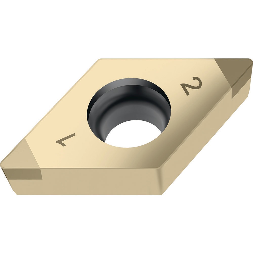 Turning Inserts; ANSI Insert Code: DCGW3(2.5)1 ; ISO Insert Code: DCGW11T304 ; Relief Angle: 7.000 ; Insert Style: DCGW ; Corner Radius (mm): 0.40 ; Included Angle: 55.00