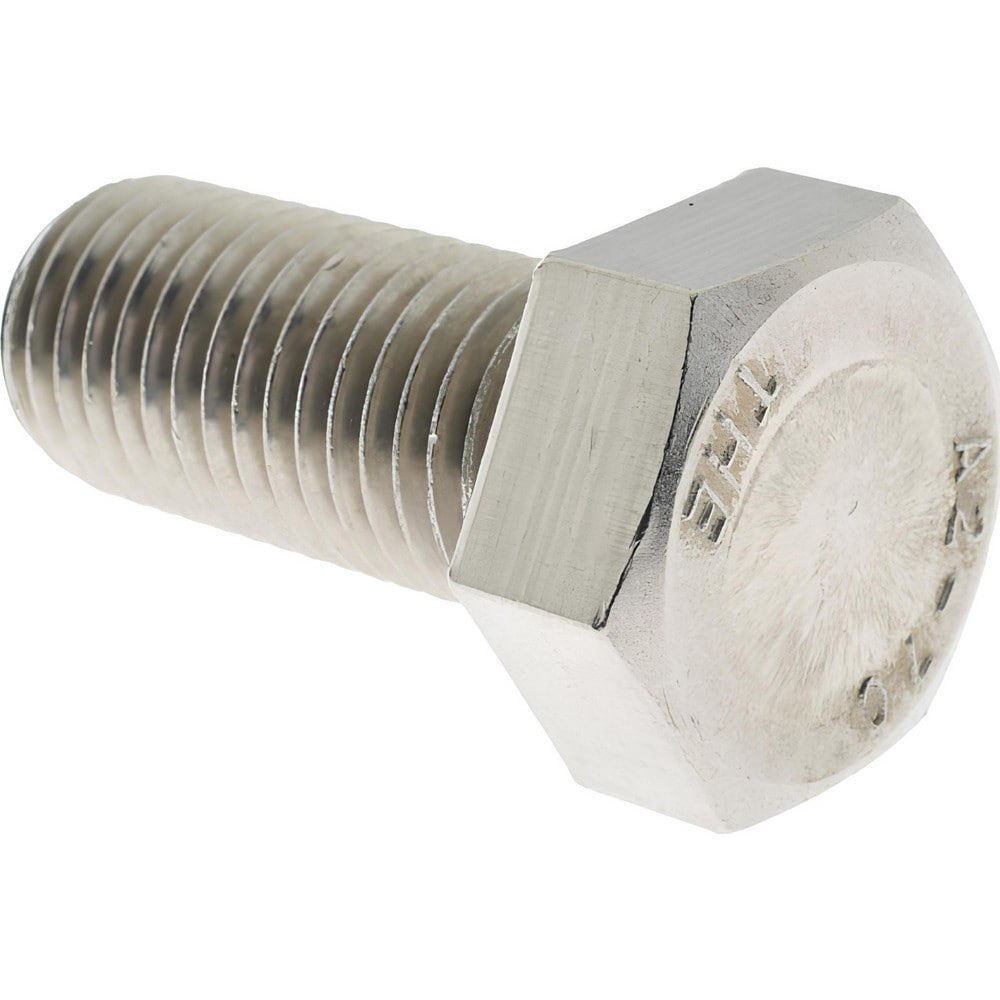 Hex Head Cap Screw: M20 x 2.50 x 45 mm, Grade 18-8 & Austenitic Grade A2 Stainless Steel, Uncoated