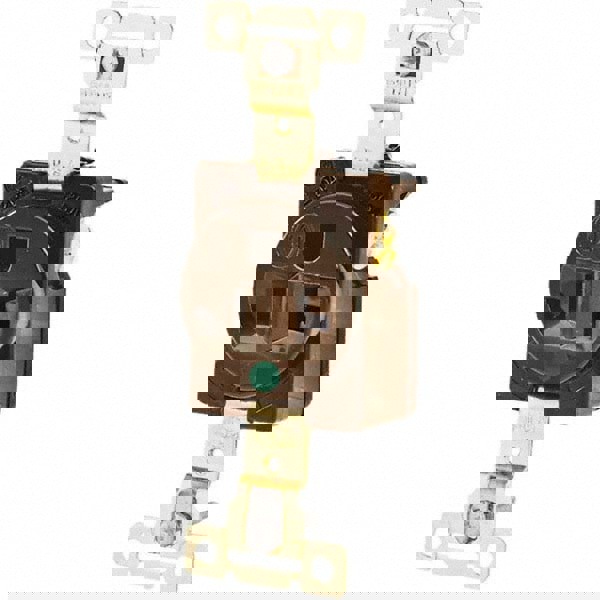 Straight Blade Single Receptacle: NEMA 5-20R, 20 Amps, Grounded