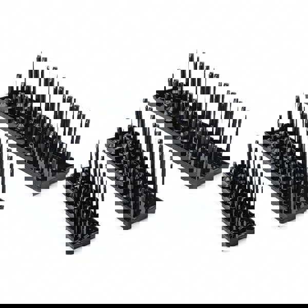 Socket Holders & Trays; Type: Tray ; Drive Size: 1/2 ; Number Of Sockets Held: 3 ; Material: Plastic ; Overall Length: 9in ; Overall Width: 2.125in