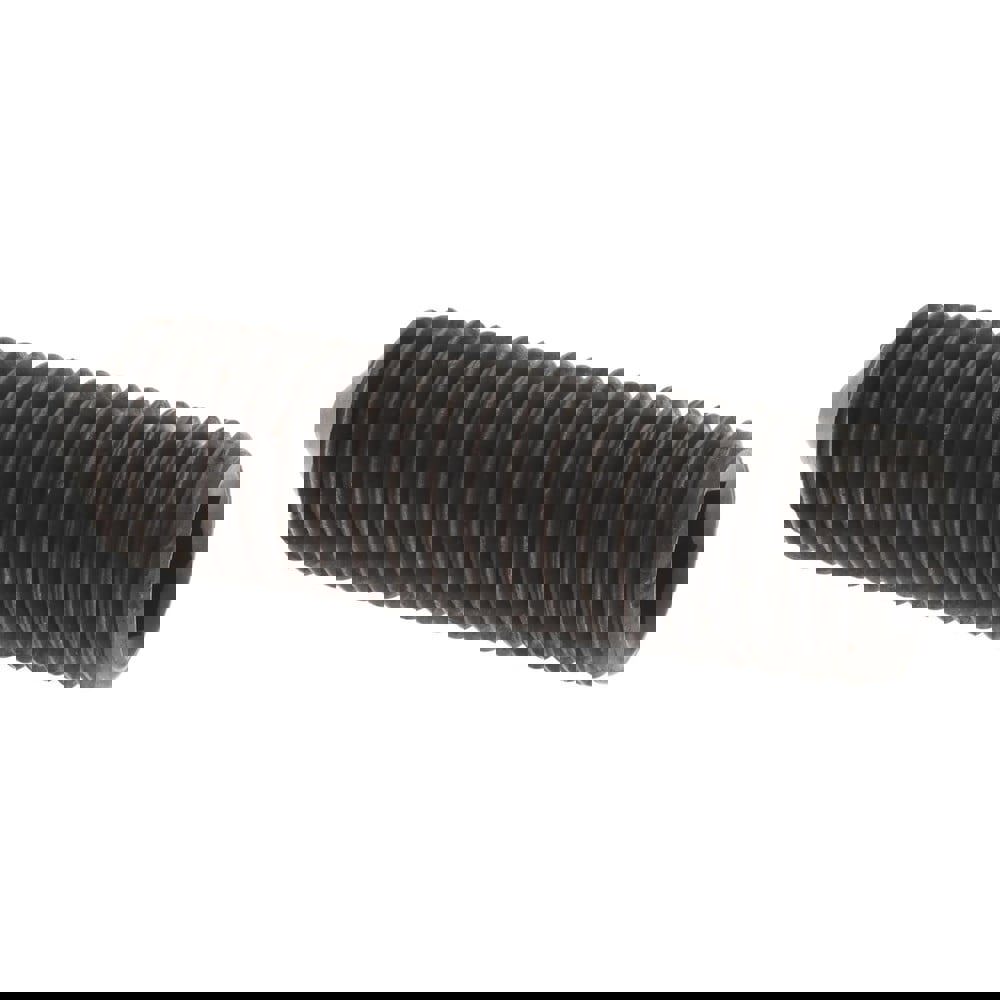 Set Screw: M12x1.75, 40.00 mm Overall Length, Cone Point, Alloy Steel, Grade 14.9 (45H)