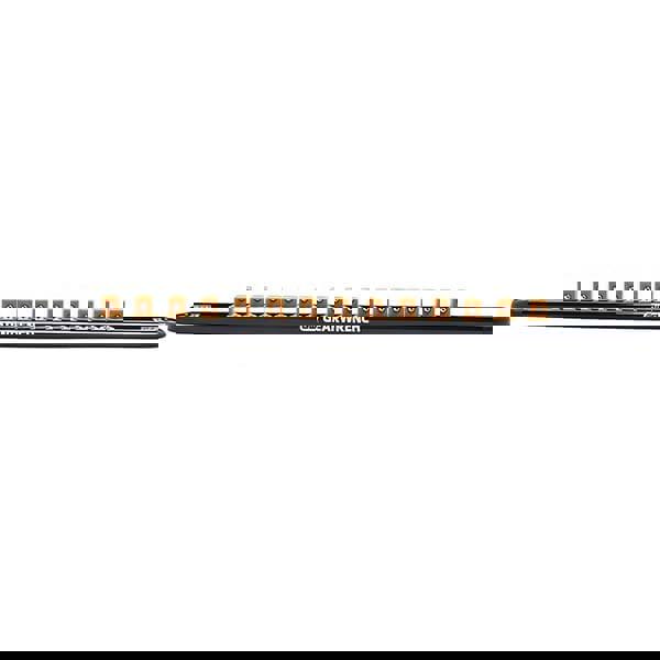 Socket Holders & Trays; Type: Clip Rail ; Number Of Sockets Held: 14 ; Overall Length: 15.5in ; Overall Width: 1.125in ; Overall Height: 1.75in ; Color: Black
