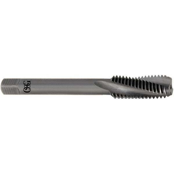 Spiral Flute Tap: M4x0.70 Metric Coarse, 3 Flutes, Modified Bottoming, Solid Carbide, Bright/Uncoated