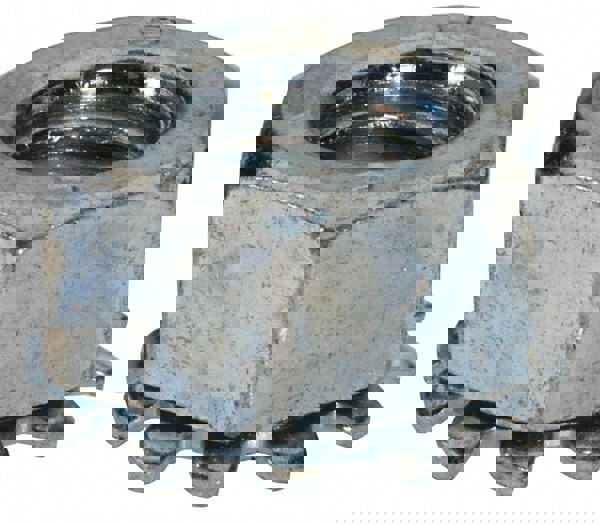 M8x1.25, Zinc Plated, Steel K-Lock Hex Nut with External Tooth Lock Washer