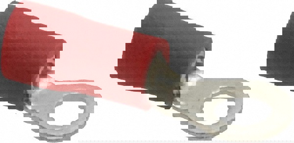 Circular Ring Terminal: Partially Insulated, 22 to 18 AWG, Crimp Connection