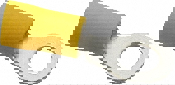 Circular Ring Terminal: Partially Insulated, 12 to 10 AWG, Crimp Connection