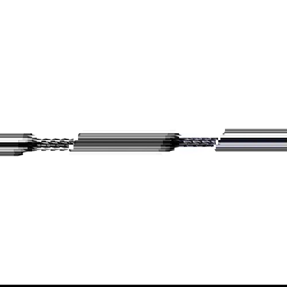 Square End Mill: 1/16'' Dia, 5/16'' LOC, 1/8'' Shank Dia, 2-1/2'' OAL, 4 Flutes, Solid Carbide