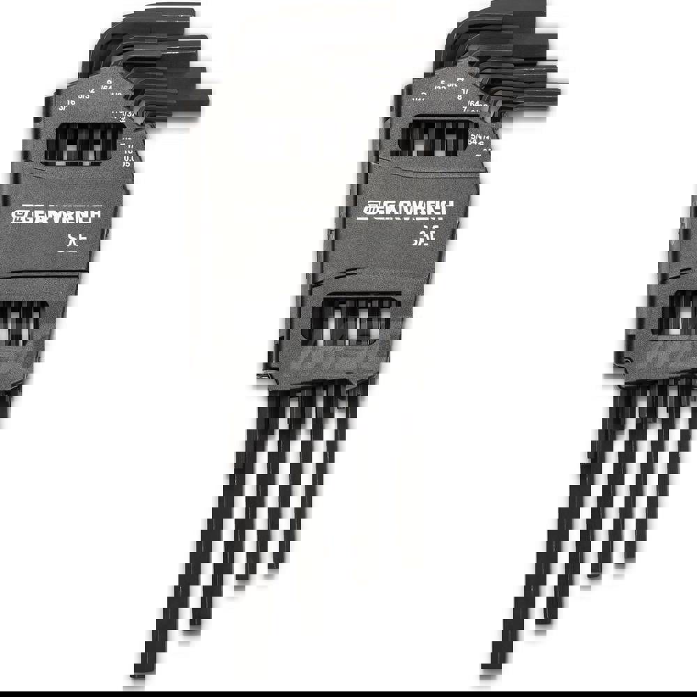 Hex Key Sets; Tool Type: Hex ; Handle Type: L-Handle ; Measurement Type: SAE ; Hex Size Range (Inch): 0.050 - 3/8 ; UNSPSC Code: 27111710