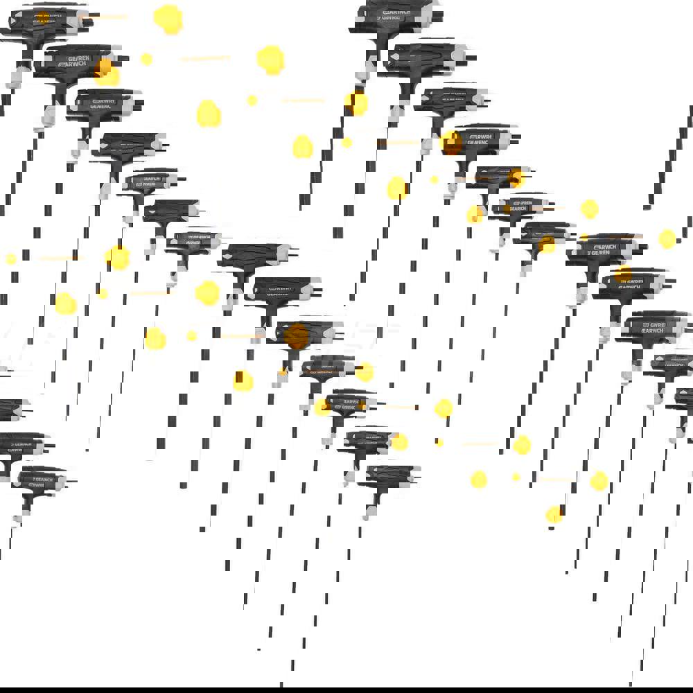 Hex Key Sets; Tool Type: Hex ; Handle Type: T-Handle ; Measurement Type: Metric; SAE ; Hex Size Range (Inch): 3/32 - 1/4 ; Hex Size Range (mm): 2.5 - 10 ; UNSPSC Code: 27111710
