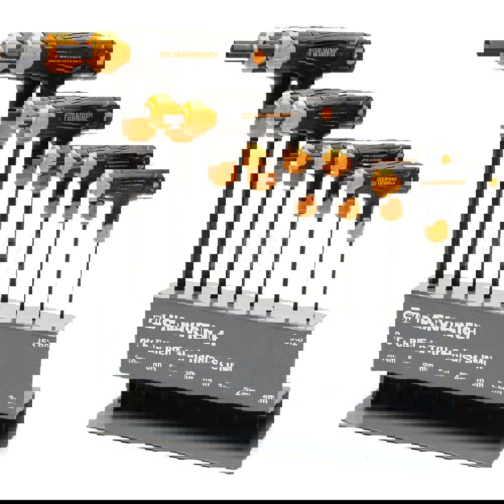 Hex Key Sets; Tool Type: Hex ; Handle Type: T-Handle ; Measurement Type: Metric ; Hex Size Range (mm): 2 - 10 ; UNSPSC Code: 27111710