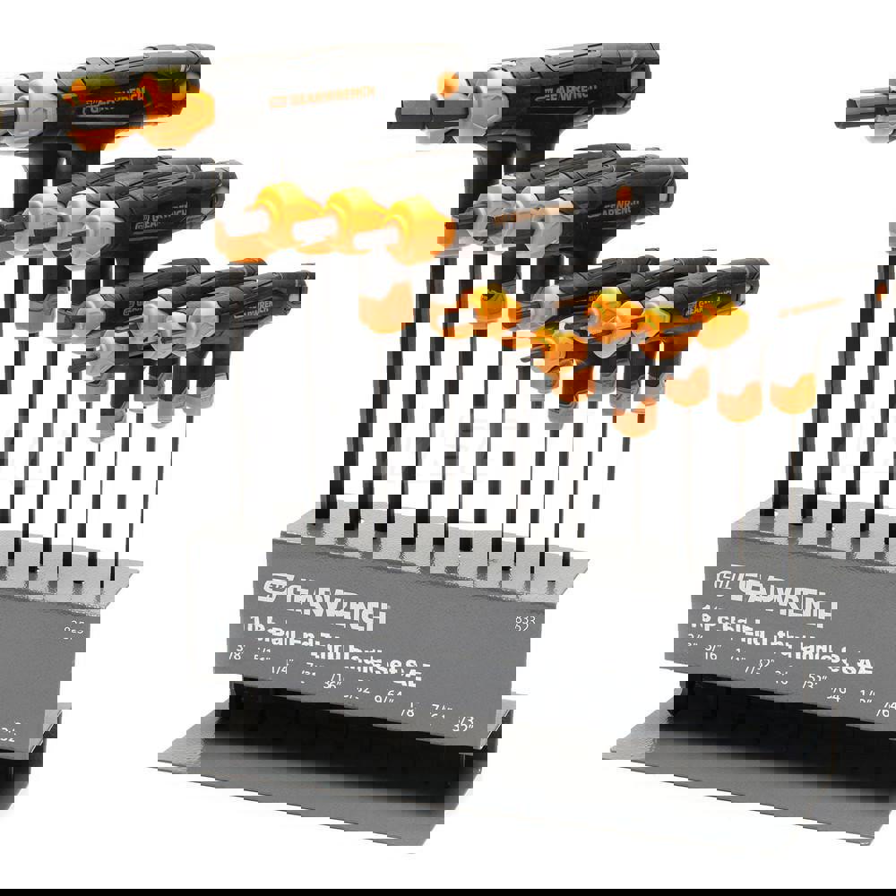 Hex Key Sets; Tool Type: Hex ; Handle Type: T-Handle ; Measurement Type: SAE ; Hex Size Range (Inch): 3/32 - 3/8 ; UNSPSC Code: 27111710